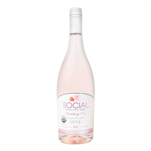 Strawberry Rose Sparkling Wine Bottle
